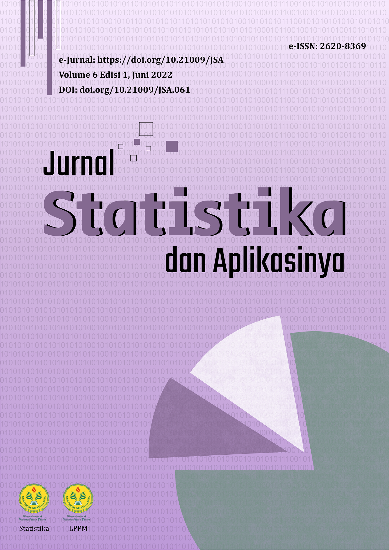Front Cover Jurnal Statistika dan Aplikasinya Volume 6 Issue 1