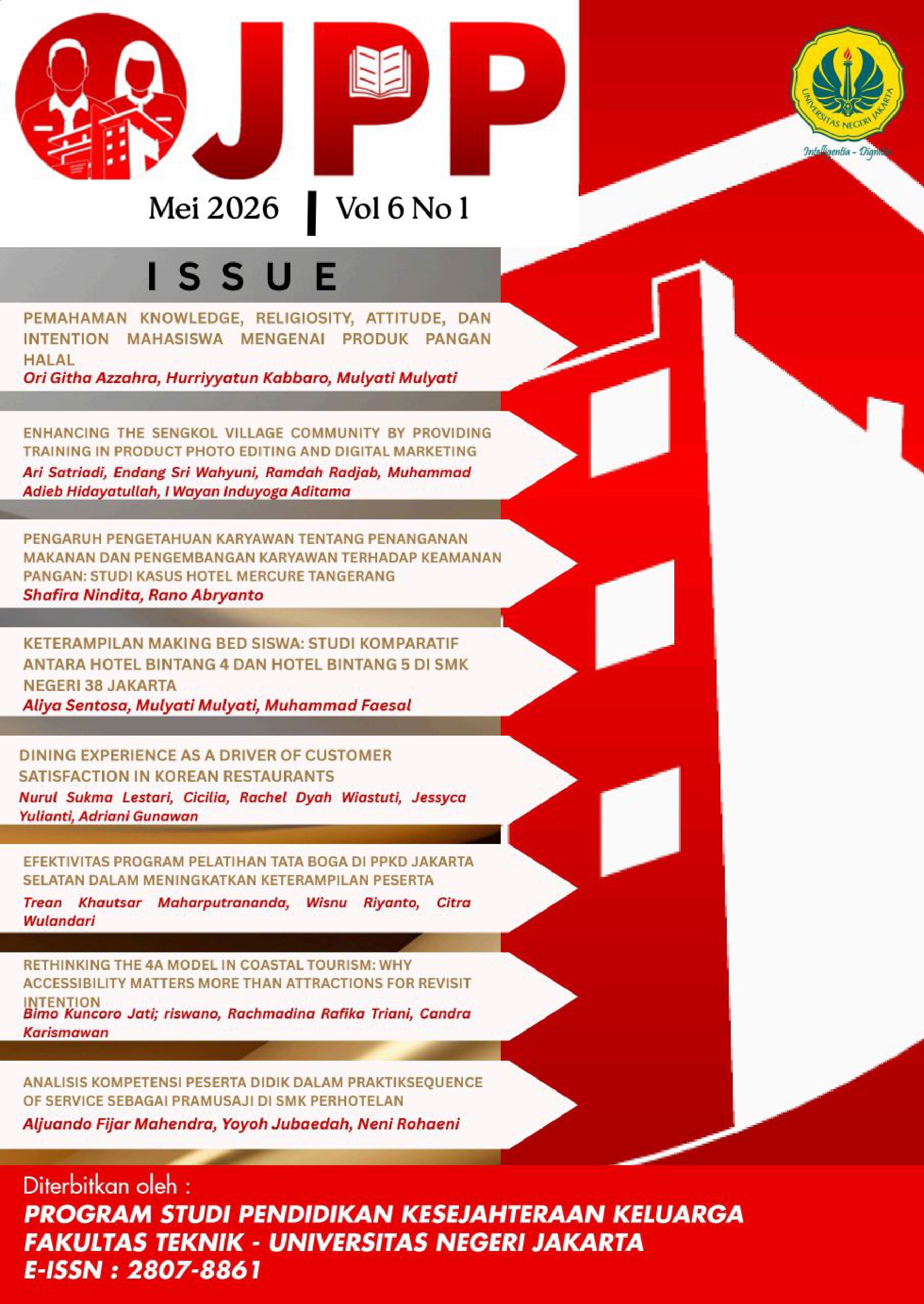 					View Vol. 6 No. 1 (2026): JURNAL PENDIDIKAN DAN PERHOTELAN
				