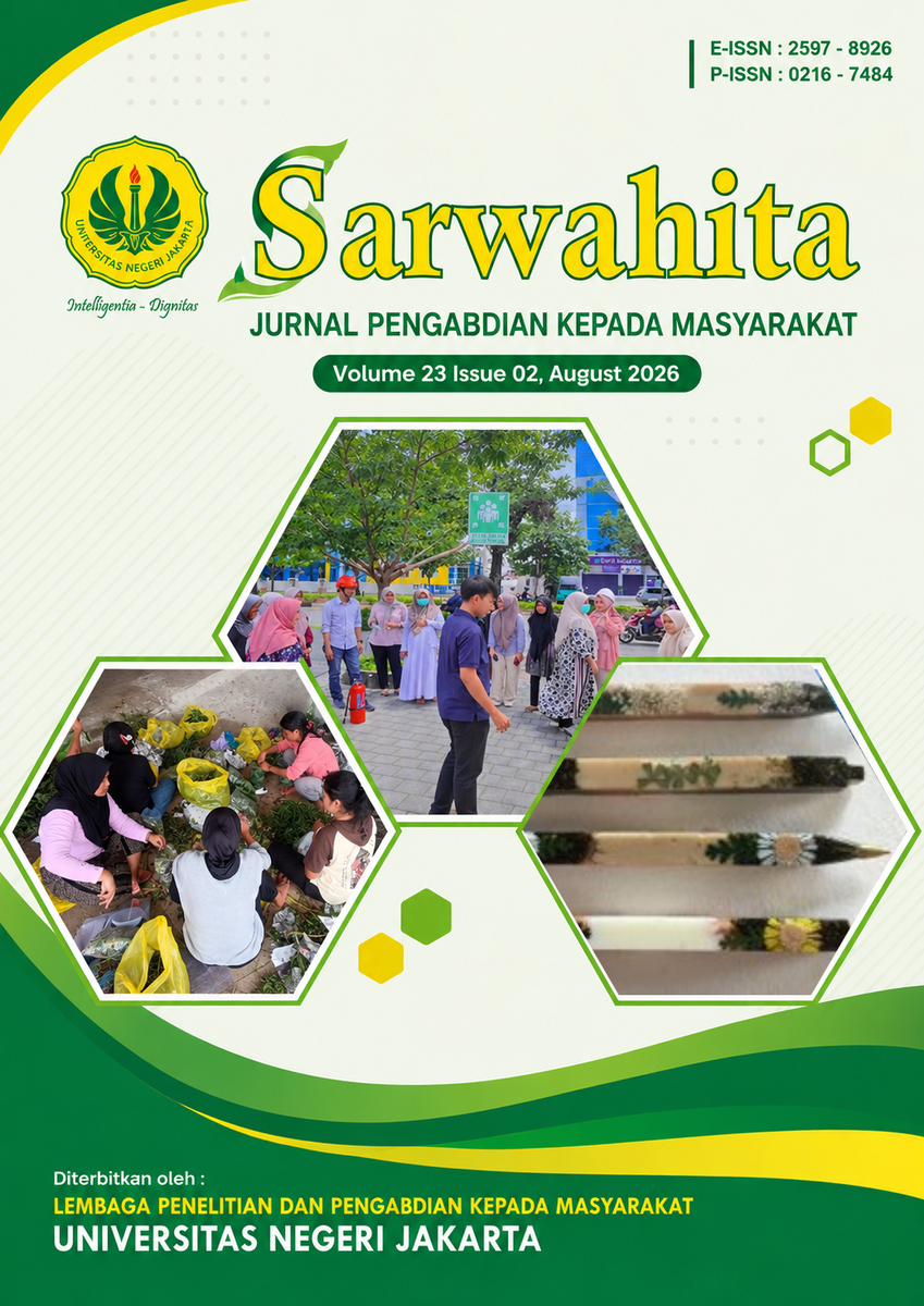 					View Vol. 23 No. 02 (2026): Sarwahita : Jurnal Pengabdian Kepada Masyarakat
				