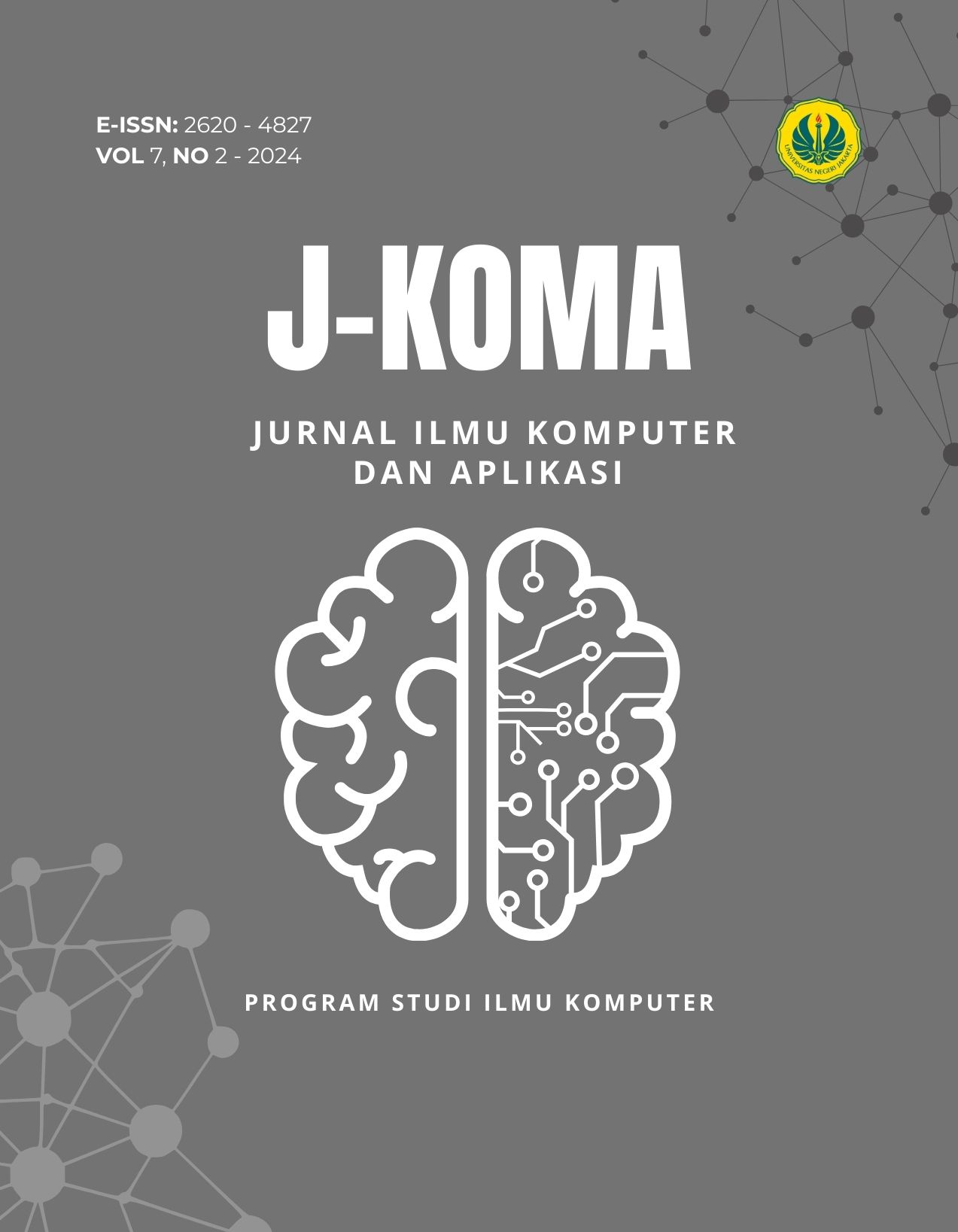 					Lihat Vol 7 No 2 (2024): J-KOMA : Jurnal Ilmu Komputer dan Aplikasi
				