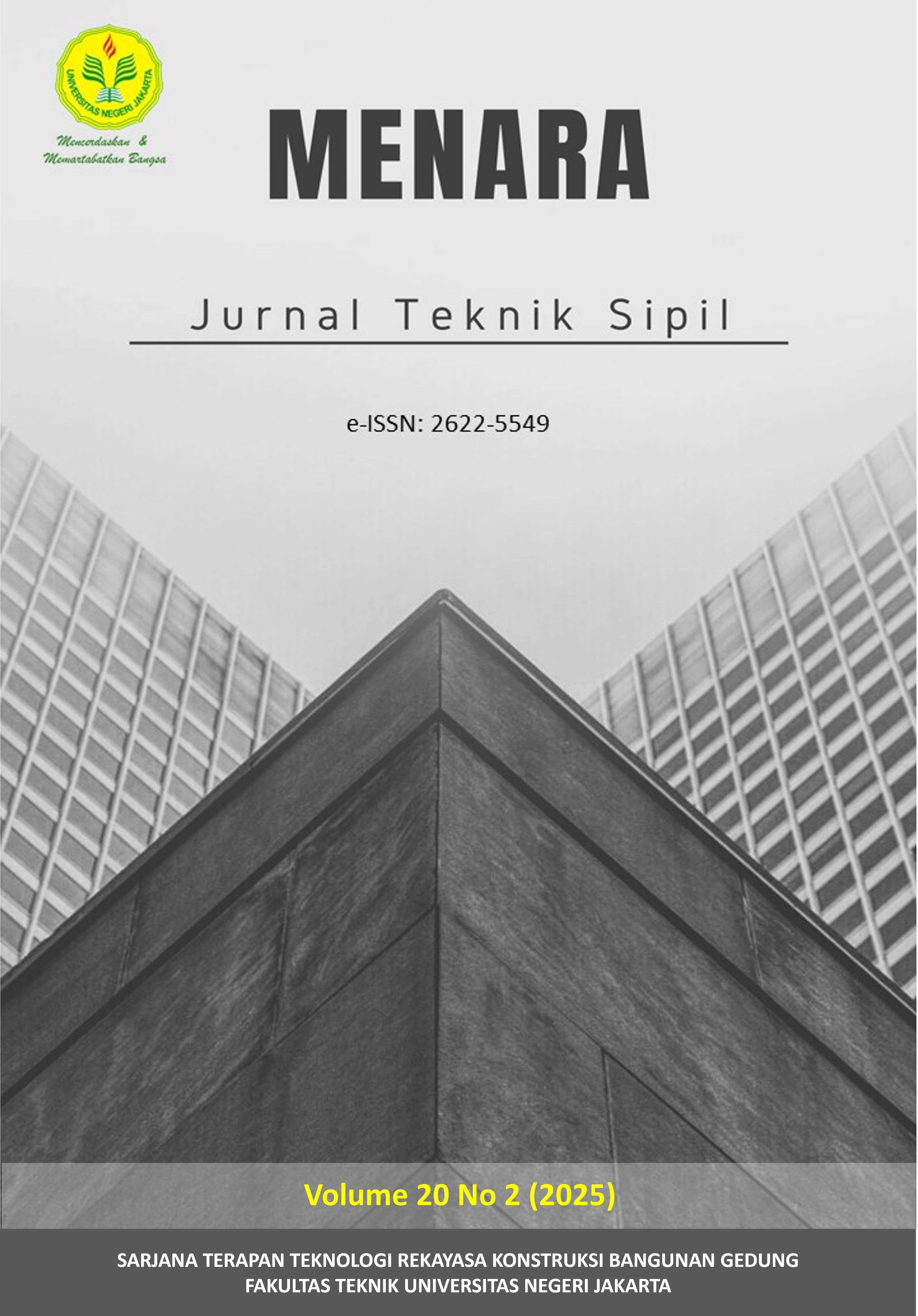 					View Vol. 20 No. 2 (2025): Menara : Jurnal Teknik Sipil
				