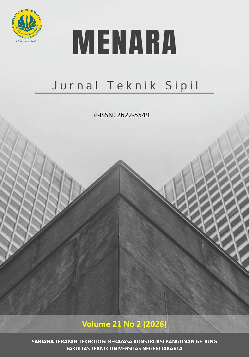 					View Vol. 21 No. 2 (2026): Menara : Jurnal Teknik Sipil
				