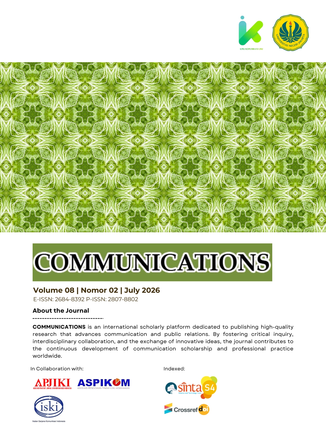 					View Vol. 8 No. 2 (2026): COMMUNICATIONS
				